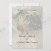 Peony Floral Wedding & Foto Einladung (Vorderseite)
