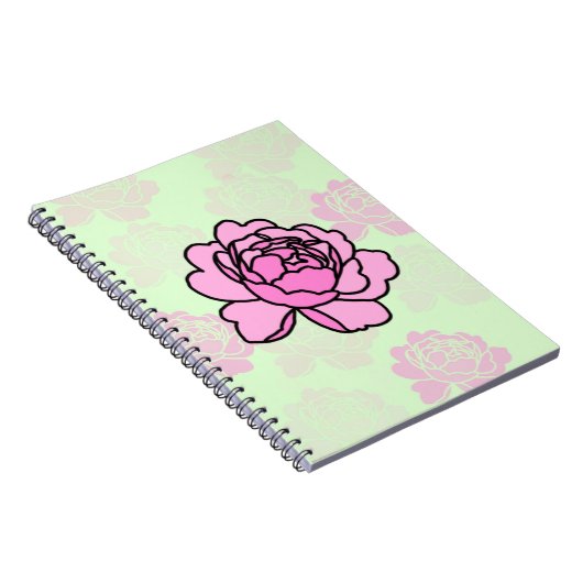 Peony Flower Notizblock (Rechte Seite)
