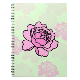 Peony Flower Notizblock