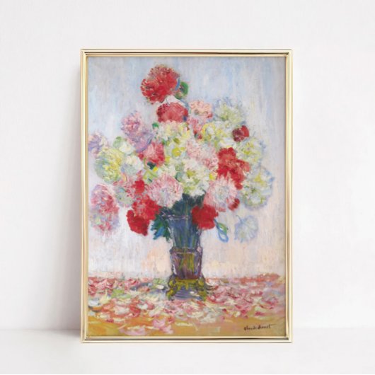 Peony Flower Still Life Art Print Home Decor Poster