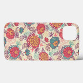 Peony flowers and leaves pattern Case-Mate iPhone hülle (Rückseite (Horizontal))