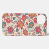 Peony flowers and leaves pattern Case-Mate iPhone hülle (Rückseite (Horizontal))