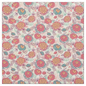 Peony flowers and leaves pattern stoff (Muster)