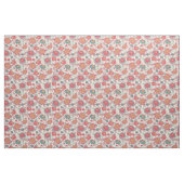 Peony flowers and leaves pattern stoff (Fat Quarter (45,7 x 55,9 cm))