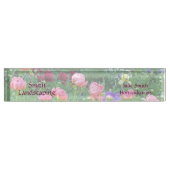 "PEONY GARDEN" ACRYLIC DESK NAMEPLATE NAMENSPLAKETTE (Vorderseite)