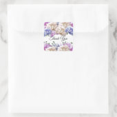Peony Garden Blume Vielen Dank für Ihr Rundaufkleb Quadratischer Aufkleber (Tasche)