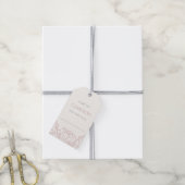 Peony Garden | Blumendusche aus Dusty-Rose Geschenkanhänger (Mit Garn)