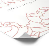 Peony Garden Brautparty "How many Kisses" Zeichen Poster (Ecke)