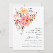 Peony Garden Elegante Blumen Jedes Alter Erwachsen Einladung (Vorderseite)