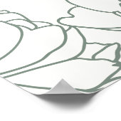 Peony Garden Green Floral Brautparty Willkommen Poster (Ecke)