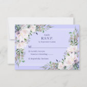 Peony Garden Wedding Lavender RSVP Card (Vorderseite)