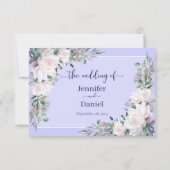 Peony Garden Wedding Lavender RSVP Card (Rückseite)