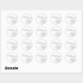 Peony Gastgeschenk Hochzeit Sticker (Blatt)