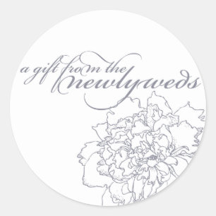Peony Gastgeschenk Hochzeit Sticker