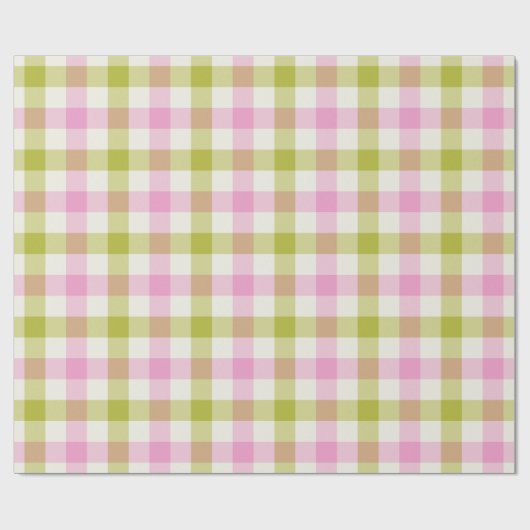 Peony Gingham - Wrapping Paper Geschenkpapier (Flach)