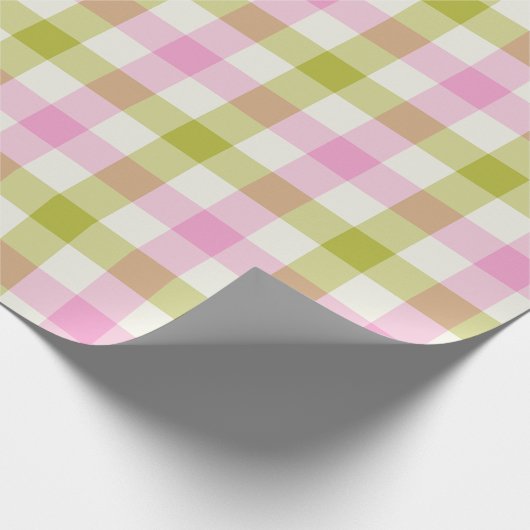 Peony Gingham - Wrapping Paper Geschenkpapier (Ecke)