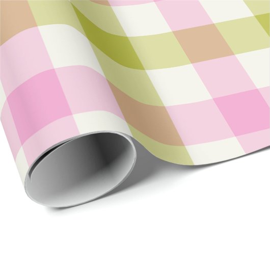 Peony Gingham - Wrapping Paper Geschenkpapier (Rolleneckpunkt)