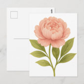 Peony — glückliches Leben, glückliche Ehe Postkarte (Vorne/Hinten)