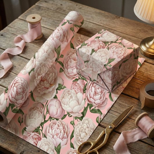 Peony Grace Elegant Floral Art  Geschenkpapier