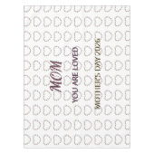 Peony Heart Celebration Pattern for Mom Tischdecke (Vorderseite)