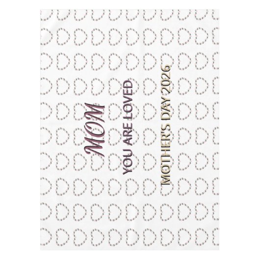 Peony Heart Celebration Pattern for Mom Tischdecke (Vorderseite)