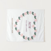 Peony Heart Honor for Mom Wandteppich (Vorderseite (Horizontal))