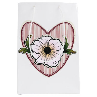 Peony Heart Mittlere Geschenktüte