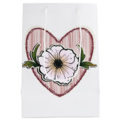 Peony Heart Mittlere Geschenktüte (Rückseite)