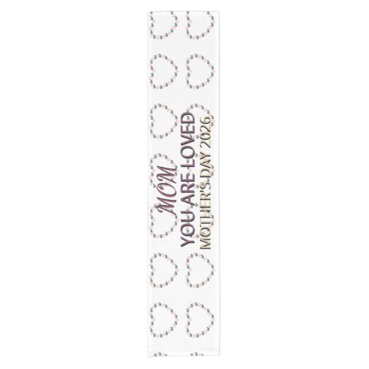 Peony Heart Pathway for Mom Kurzer Tischläufer (Vorderseite)