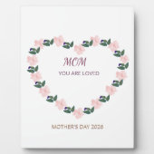 Peony Heart Tribute for Mom Fotoplatte (Vorderseite)