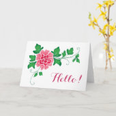 Peony Hello Karte (Gelbe Blume)