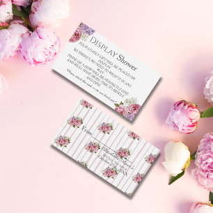 Peony hydrangea Bridal Display Dusche Umschließung Begleitkarte