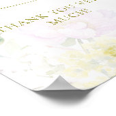 Peony Hydrangea Pastel Babydusche Geschenke und Ka Poster (Ecke)
