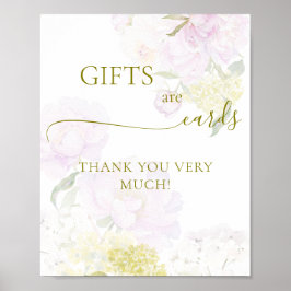 Peony Hydrangea Pastel Babydusche Geschenke und Ka Poster