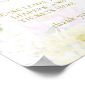 Peony Hydrangea Pastel Babydusche Windelwanne Poster (Ecke)