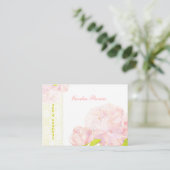 Peony + Imitate Lace Business Termin Card (Stehend Vorderseite)