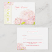 Peony + Imitate Lace Business Termin Card (Vorne/Hinten)