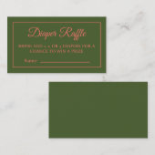 Peony in Bloom Diaper Raffle Ticket (Vorne/Hinten)