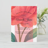 Peony In Bloom Einladung (Stehend Vorderseite)