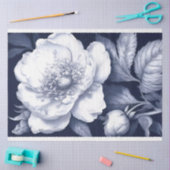 Peony in blue decoupage seidenpapier (Basteln)