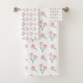 Peony in Pink Handtuch, Preppy Uni oder Dusche Badhandtuch Set (Insitu)