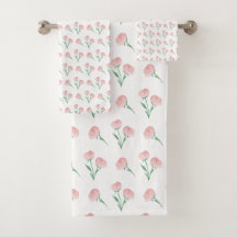 Peony in Pink Handtuch, Preppy Uni oder Dusche