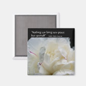 Peony Inner Peace Inspiration Magnet (Vorderseite/Rückseite)