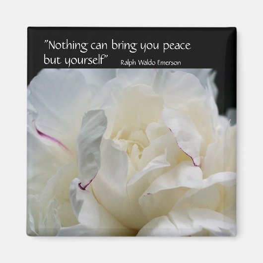 Peony Inner Peace Inspiration Magnet (Vorne)