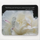 Peony Inner Peace Inspiration Zitat Mousepad (Vorne)