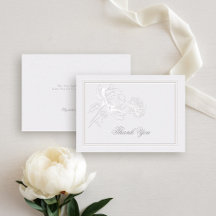 Peony Ivory Formal Elegant Couple Note Wedding