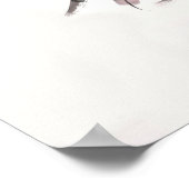 Peony Japanisch Minimal Art Malerei Poster (Ecke)