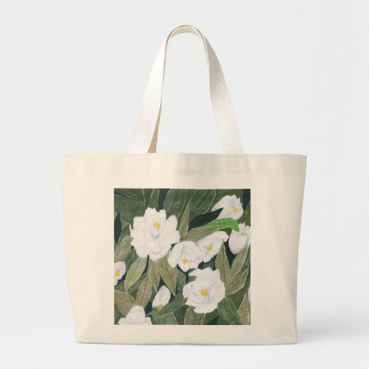 Peony Jumbo Tote Bag Jumbo Stoffbeutel (Vorne)