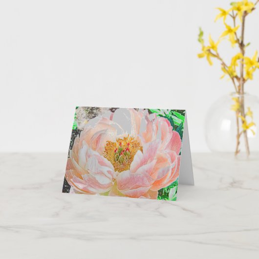 PEONY KARTE (Gelbe Blume)