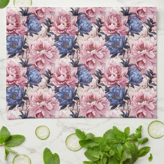 Peony Kitchen Handtuch (Gefaltet)